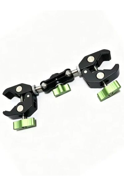 choice2 A22 Camera Dual Clip Crab Clip GoPro Motorcycle Bicycle Handle Clip B...