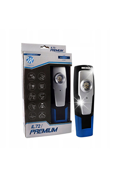 M-TECH Lampă de inspecție pentru atelier, premium, cu cârlig magnetic, rezist...