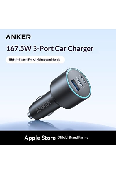Choice 167.5W charger Anker 167.5w 3-Port Fast Car Charger, 2 Usb-C + 1 Usb-A...