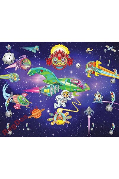 Walltastic Fototapet 3D Aventură Extraterestră Cosmos Rachetă Spațiu Cer