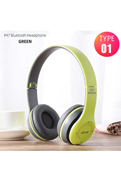 Choice3 P47 Green Bluetooth 5.0 Wireless Headphone Foldable HIFI Stereo Bass ...