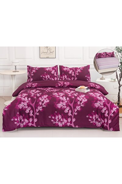 Pucioasa Fabrica Satin Cotton Duvet Cover Set with Stretchy – 4 pieces | 19073-P