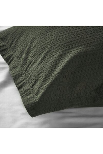 NO BRAND Set lenjerie de pat 150x200/50x60 bumbac verde închis Ikea Luktvicker