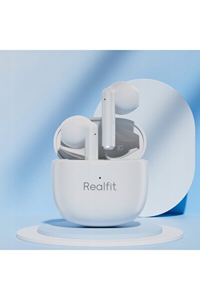NO BRAND Căști wireless premium intraauriculare Realfit F1 Bluetooth albe