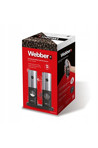 NO BRAND Râșniță electrică Webber, plastic negru, 2 bucăți, 70 g