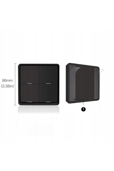 NO BRAND Tuya Zigbee Telecomandă cu 4 Canale și 12 Scene, cu Buton pentru Scene