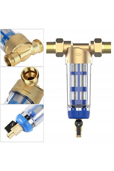 NO BRAND Filtru de sedimente pentru apă, cu autocurățare completă, pentru par...