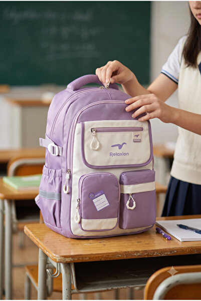 Relaxion Unisex School Backpack Travel Camping Daily Student Backpack School ...