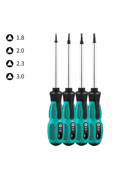 NO BRAND Set 4 bucăți șurubelnițe magnetice triunghiulare tip Y 1.8 - 3.0