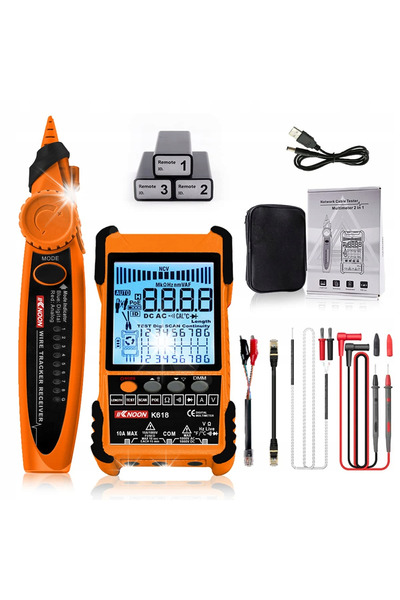 NO BRAND Tester profesional de cabluri de rețea Cat5/Cat6 PoE NCV, set complet