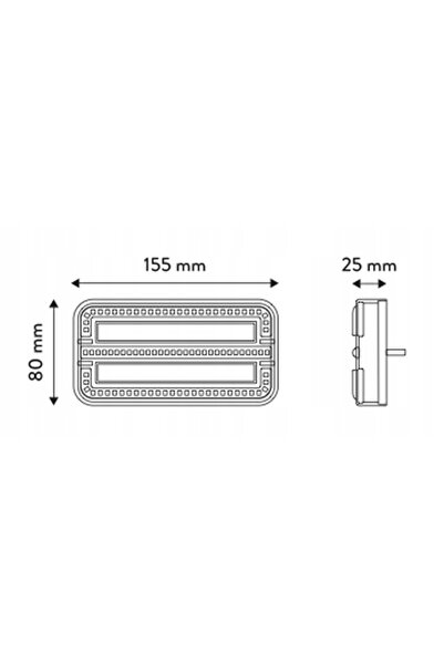 NO BRAND 2X 12V 24V Stopuri LED magnetice wireless IP65 Set stânga + dreapta