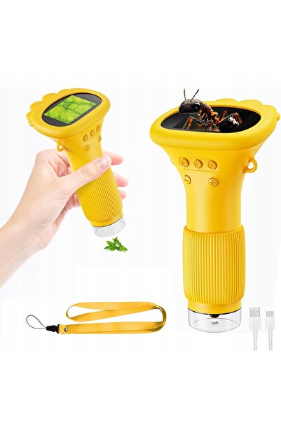 NO BRAND Microscop Digital Optic de Buzunar pentru Copii cu LED, Zoom HD 1000X