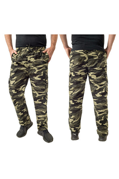 NO BRAND Pantaloni de trekking pentru bărbați, camuflaj, cargo, militari, saf...