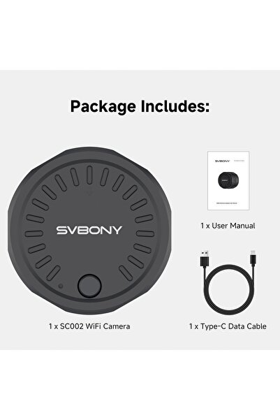NO BRAND Cameră electronică Svbony Sc002 cu ocular și conexiune Wi-Fi, 2Mp 1080P