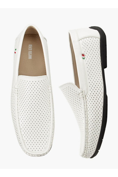 Renzo Ruganni Men Textured Loafers