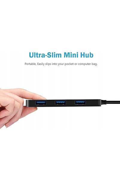 NO BRAND Hub USB 3.0 - Adaptor cu 4 porturi - Hub USB cu 4 porturi