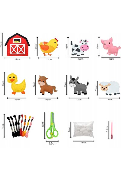 NO BRAND Farm- Kit de cusut creativ DIY pentru copii - Kit de broderie creati...