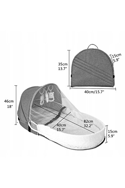 NO BRAND Pat de camping pliabil, disponibil, cu plasă de țânțari 82cm