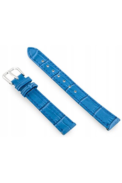 NO BRAND Curea de ceas din piele pentru W41 - Albastru - 16mm