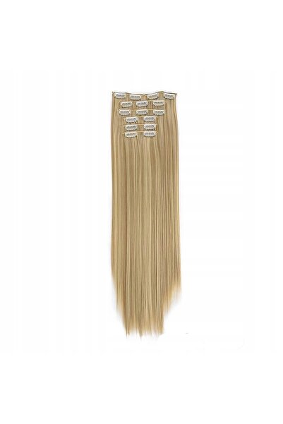 NO BRAND Extensii de păr clip-in colorate, 60cm, sintetice, drepte, blonde lungi