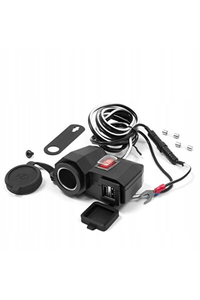 Extreme Priză brichetă motocicletă 12V 3 în 1 cu 2 porturi USB 5V
