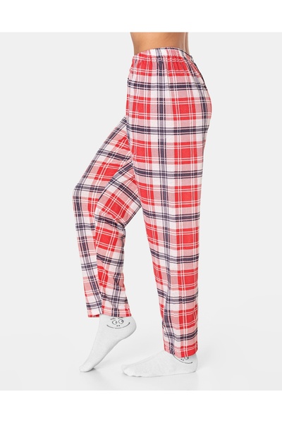 NO BRAND Pijama de bumbac subțire de damă, tricou cu mânecă lungă + pantaloni...