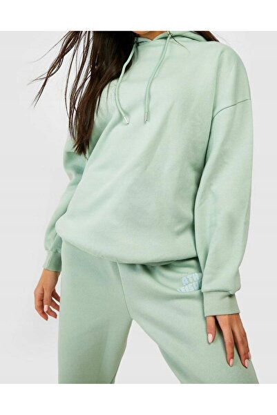 NO BRAND Pantaloni de trening verzi clasici jogger cu șnur boohoo S