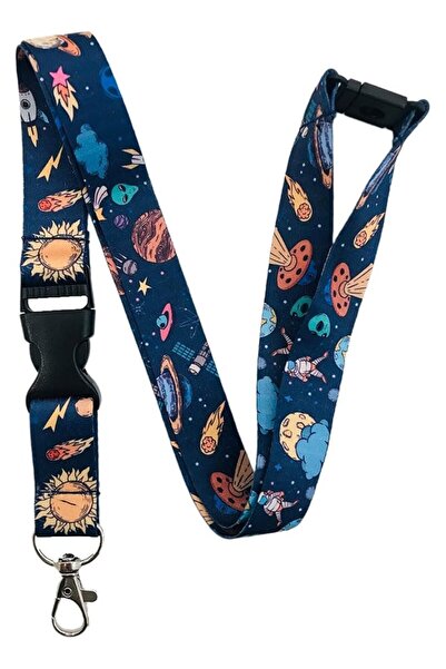 Generic 20mm Space, Aliens & Planets Neck Lanyard with Safety Breakaway & Det...