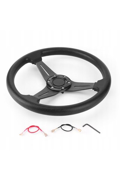 NO BRAND Volan sport Rajdowy 350mm negru