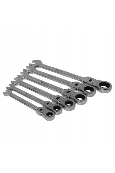 GEKO Set de chei inelare cu clichet CRV Tools Broken Ratchet 8-19mm