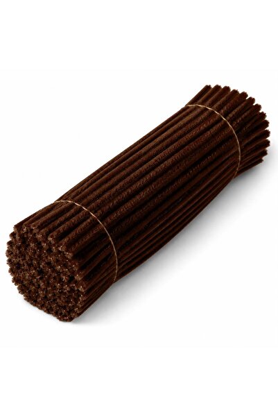 Çınar Çiçekçilik & Malzeme 100 Adet 8mm Kızıl Kahve Şönil 30cm, Tüylü Peluş K...
