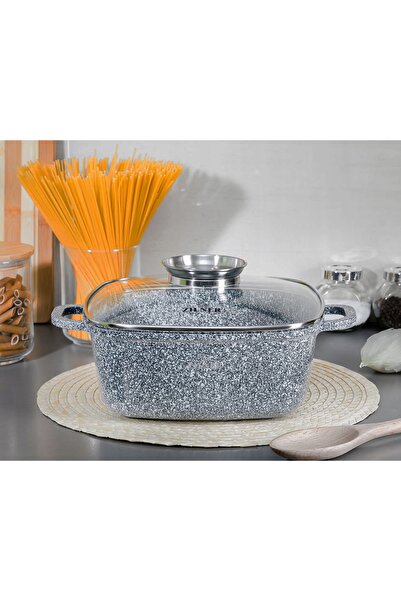 NO BRAND Set de vase de marmură, complet, compatibil cu inducție și gaz