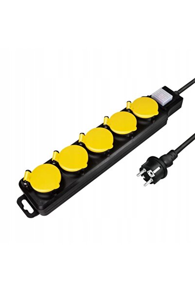LogiLink Lps255 Prelungitor cu 5 prize, cu întrerupător, 1,5m, de exterior, IP44