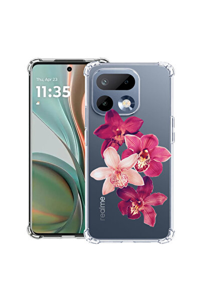 bestcase ®   Противоударен калъф Husa за Realme 16 Pro 5G, Флорален - Червена...