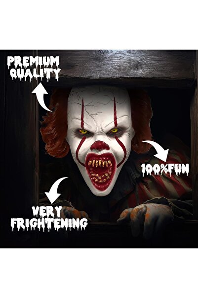 NO BRAND Masca de groază de Halloween - Mască realistă din latex pentru carnaval