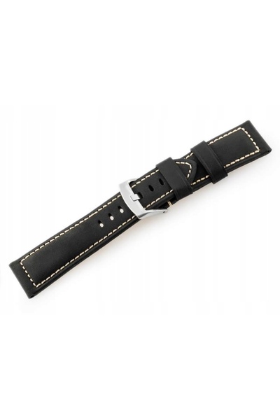 NO BRAND Curea din piele pentru w29 - negru - 24mm