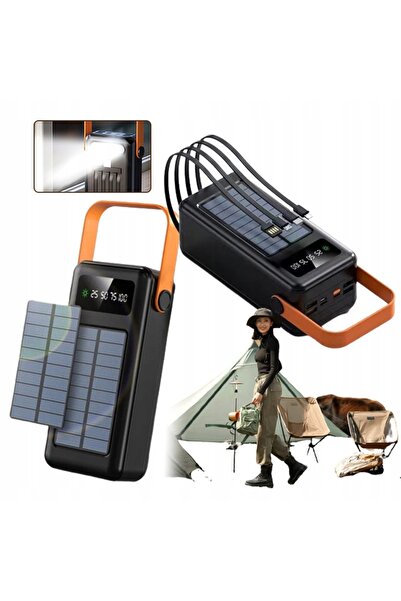 NO BRAND Powerbank Solar Rapid 80000 mAh USB cu LED Puternic pentru Călătorii...