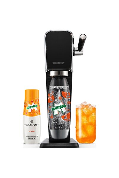 sodastream ART WATER SATURATOR BLACK MIRINDA EDITION 1 STICLĂ + SIROP