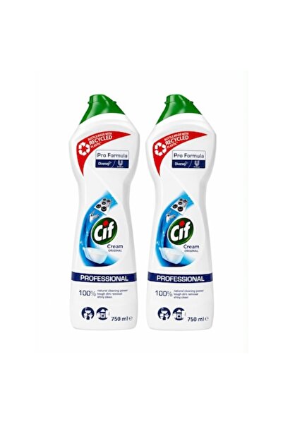 Cif Set 2 x Cremă de curățare Profesională, Originală și cu Lămâie, 750 ml