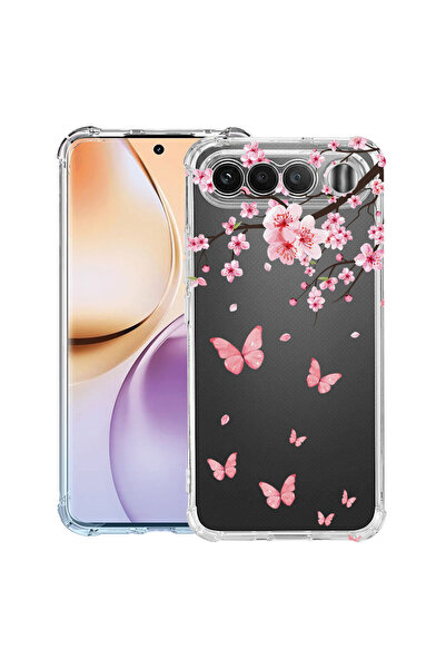 bestcase ® Husa Anti Shock Case For Realme 16, Pink Cherry Blossom & Butterfl...