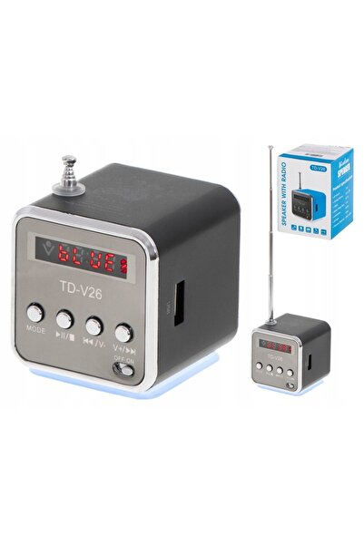 NO BRAND MINI RADIO FM PORTABILĂ BOXĂ WIRELESS LED BUCĂTĂRIE USB NEGRU