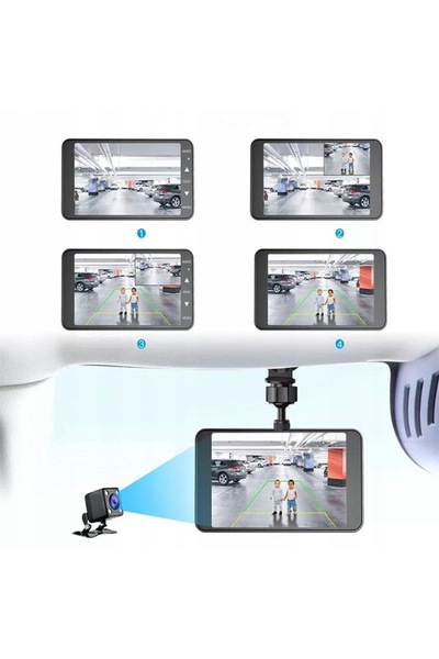 NO BRAND Cameră video auto, înregistrator de condus, monitor Full HD, față-spate