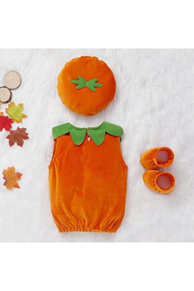 NO BRAND Costum Dovleac pentru Copii, Set Halloween Dovleac Bebeluş + Pantofi...