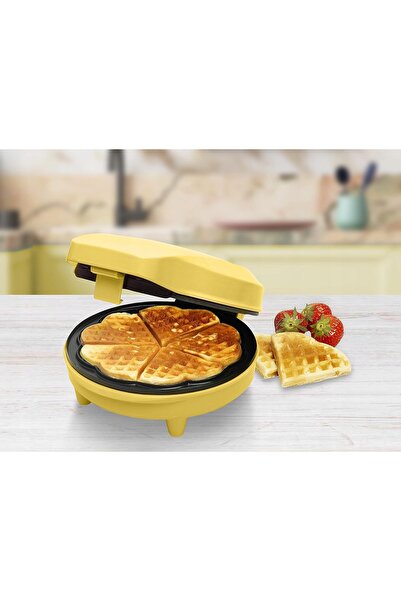 NO BRAND Aparat de făcut vafe retro antiaderent de 700W, cu 5 forme de vafe.