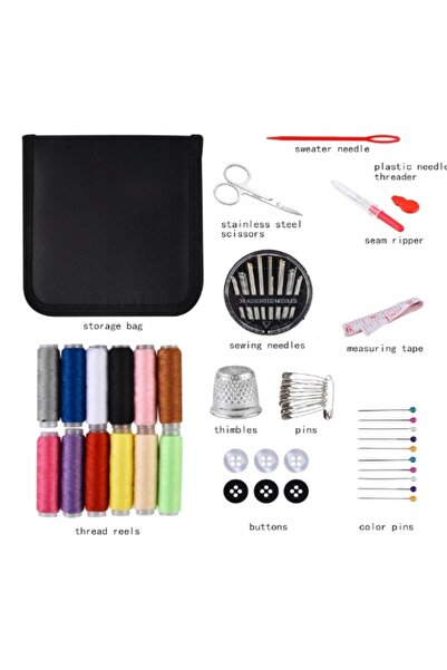 NO BRAND Trusă de cusut de călătorie, 72 de piese, mini accesorii de cusut pe...
