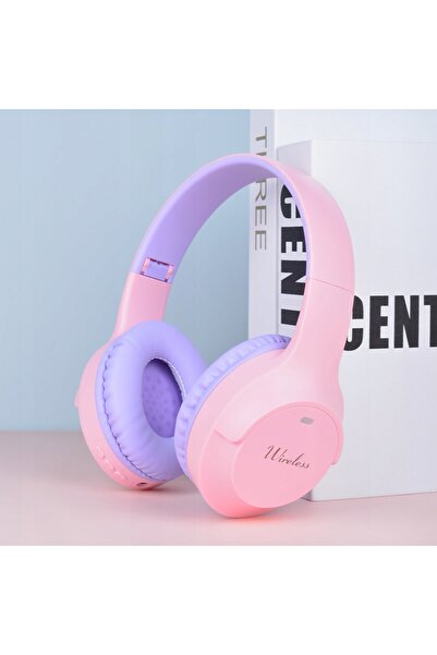 NO BRAND Căști wireless K6 over-ear, elegante, retro, Bluetooth 5.3, roz