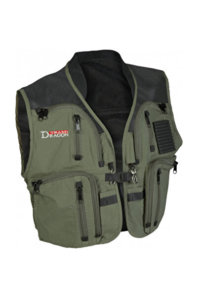 NO BRAND Vestă pentru pescar Short Team Dragon Mărimea XXL