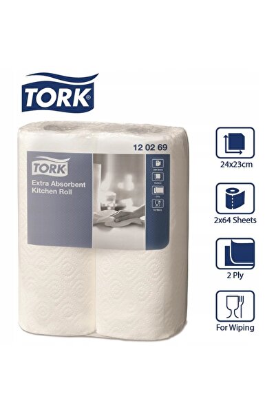 NO BRAND Prosoape de hârtie Paper Tork într-un pachet de 2 bucăți. Alb