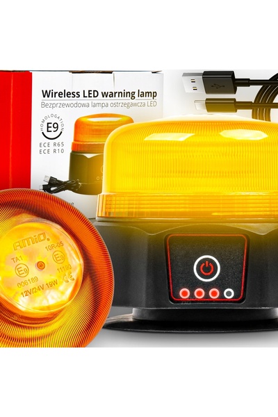 NO BRAND Lumină de avertizare LED fără fir tip cocoș R65 R10 12V 24V Amio-03931