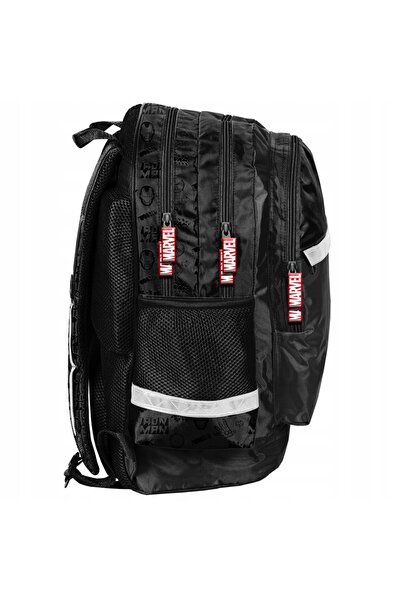 NO BRAND Rucsac școlar Avengers Paso cu multiple compartimente, Negru, Roșu, ...